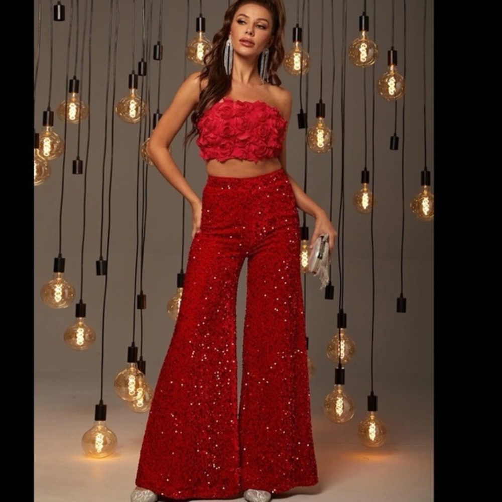 Red disco outfit size L